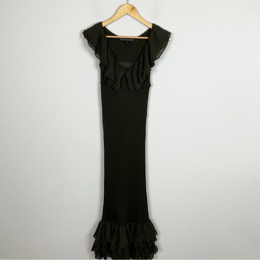 Ralph Lauren Black Label Dark Green Midi Dress